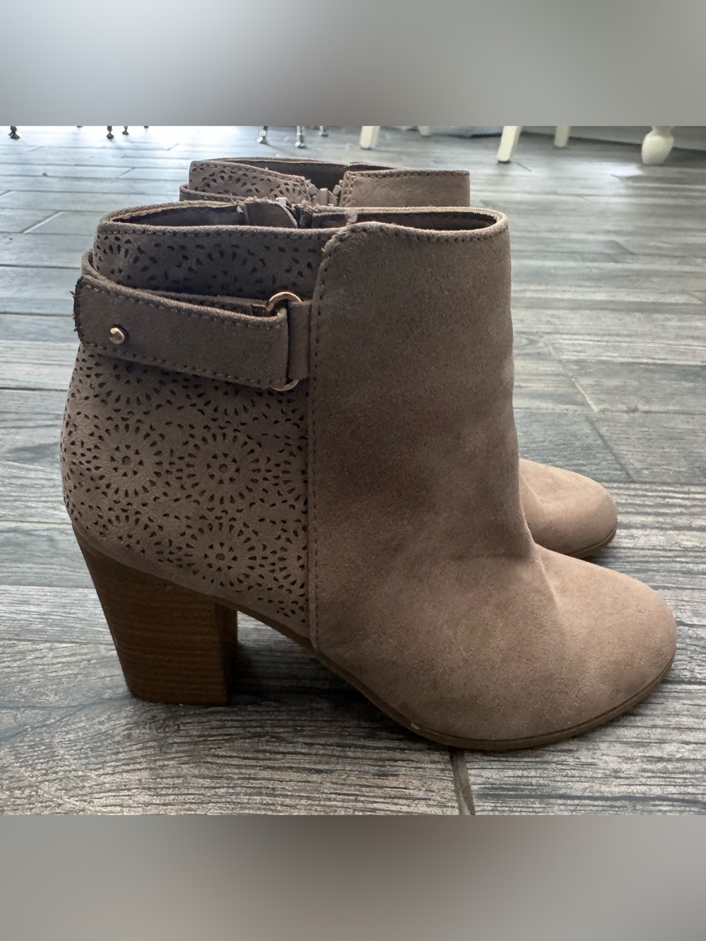 Lauren Conrad high heel brown booties - size 7.5